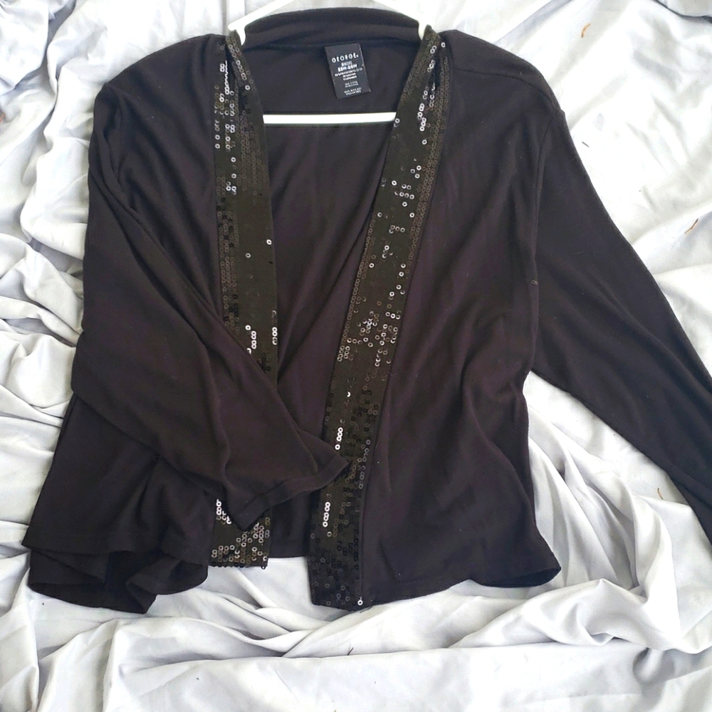 BOGO Black 3X Sweater With Sequin Detail